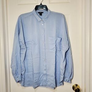 H & M Light Blue Women's Oversize Lightweight Shirt
